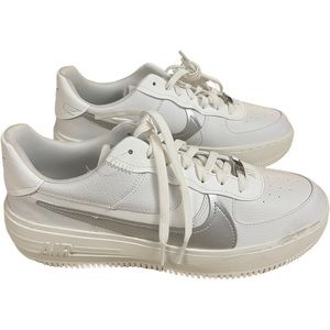 Nike Wmns AF1 Air Force DJ 9946 101 white silver sz 11